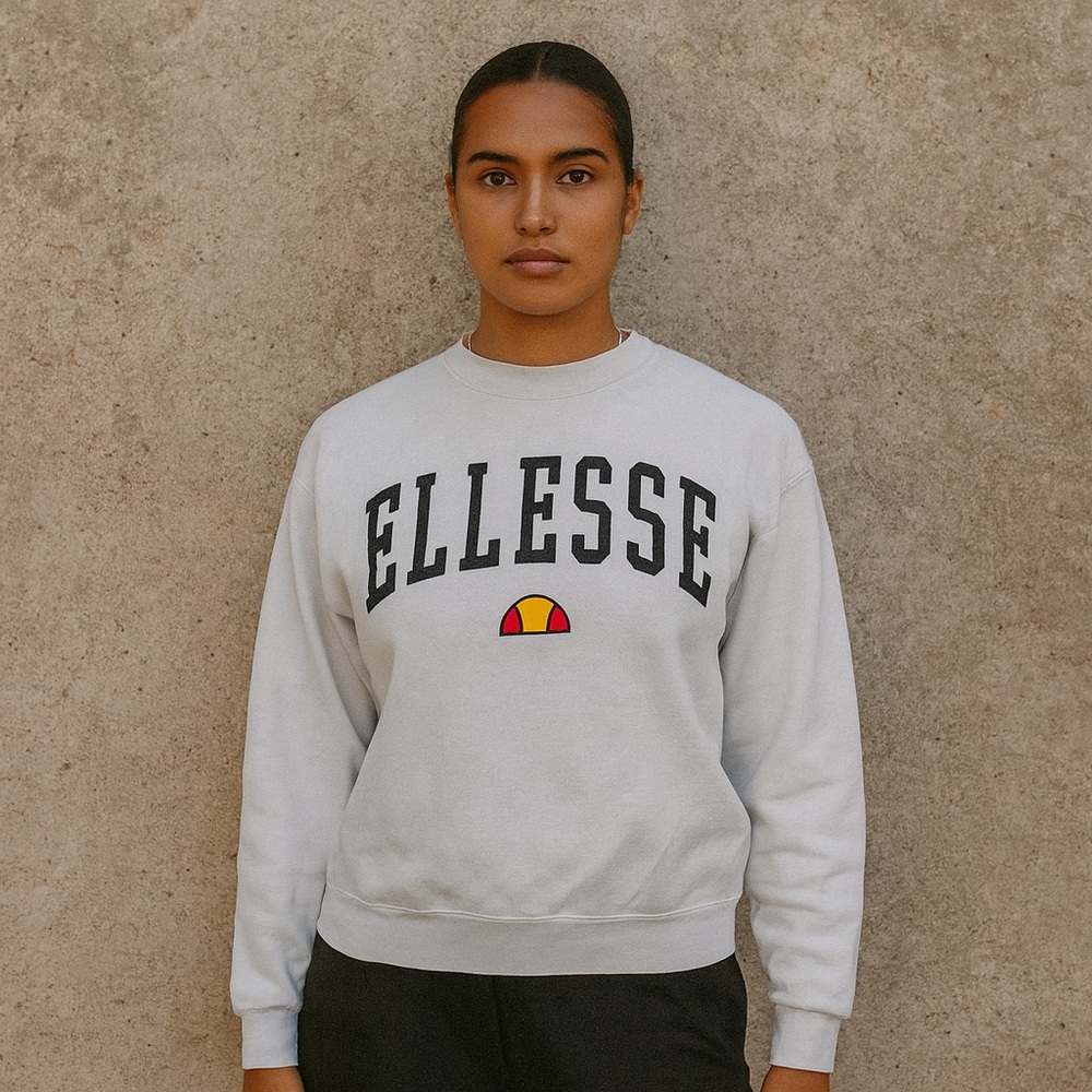 🔥🧊 ELLESSE‎ Logo Crewneck Sweatshirt – UK L